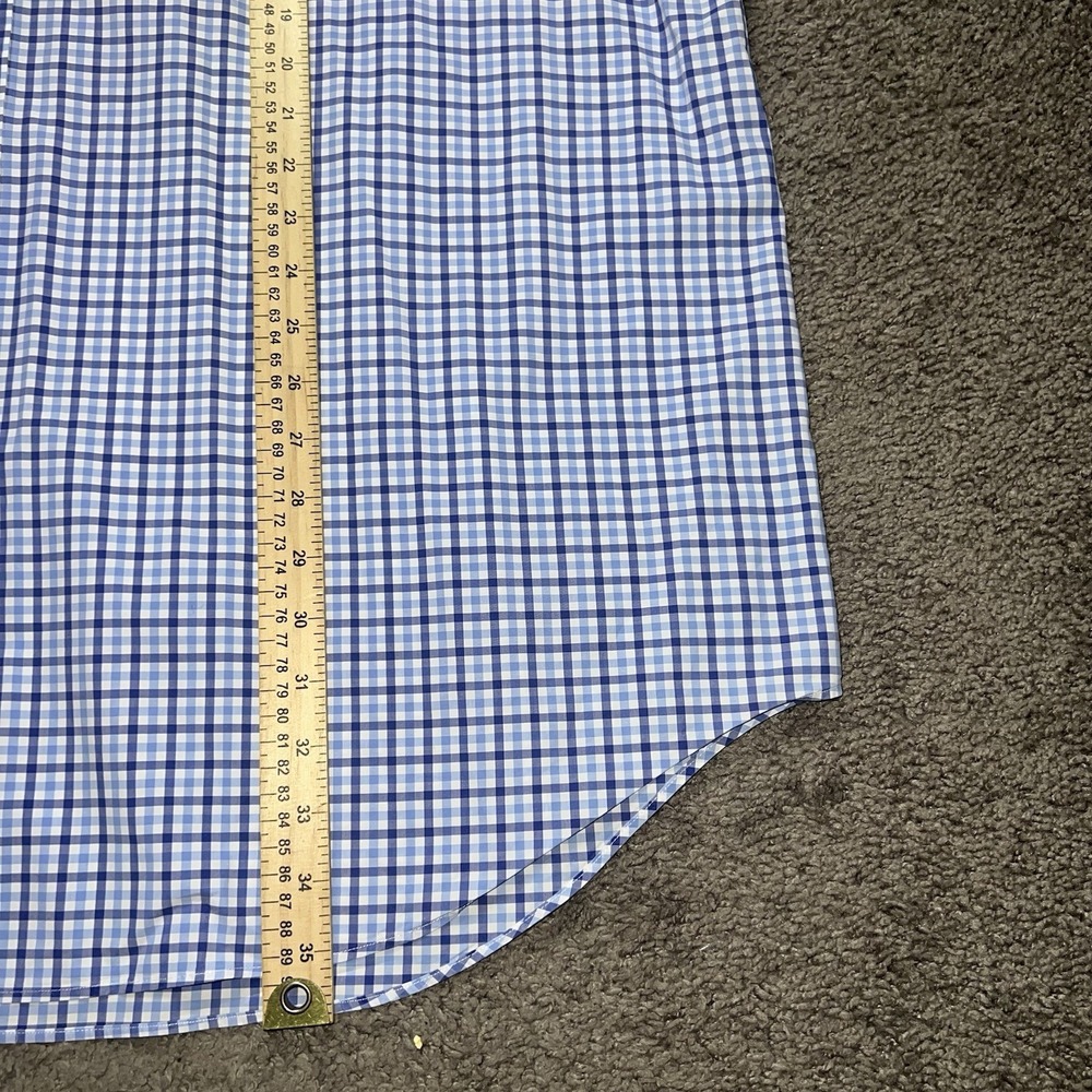 Polo Ralph Lauren Mens Gingham Button Down Shirt Blue White Classic Fit 2XLT - Picture 4 of 7